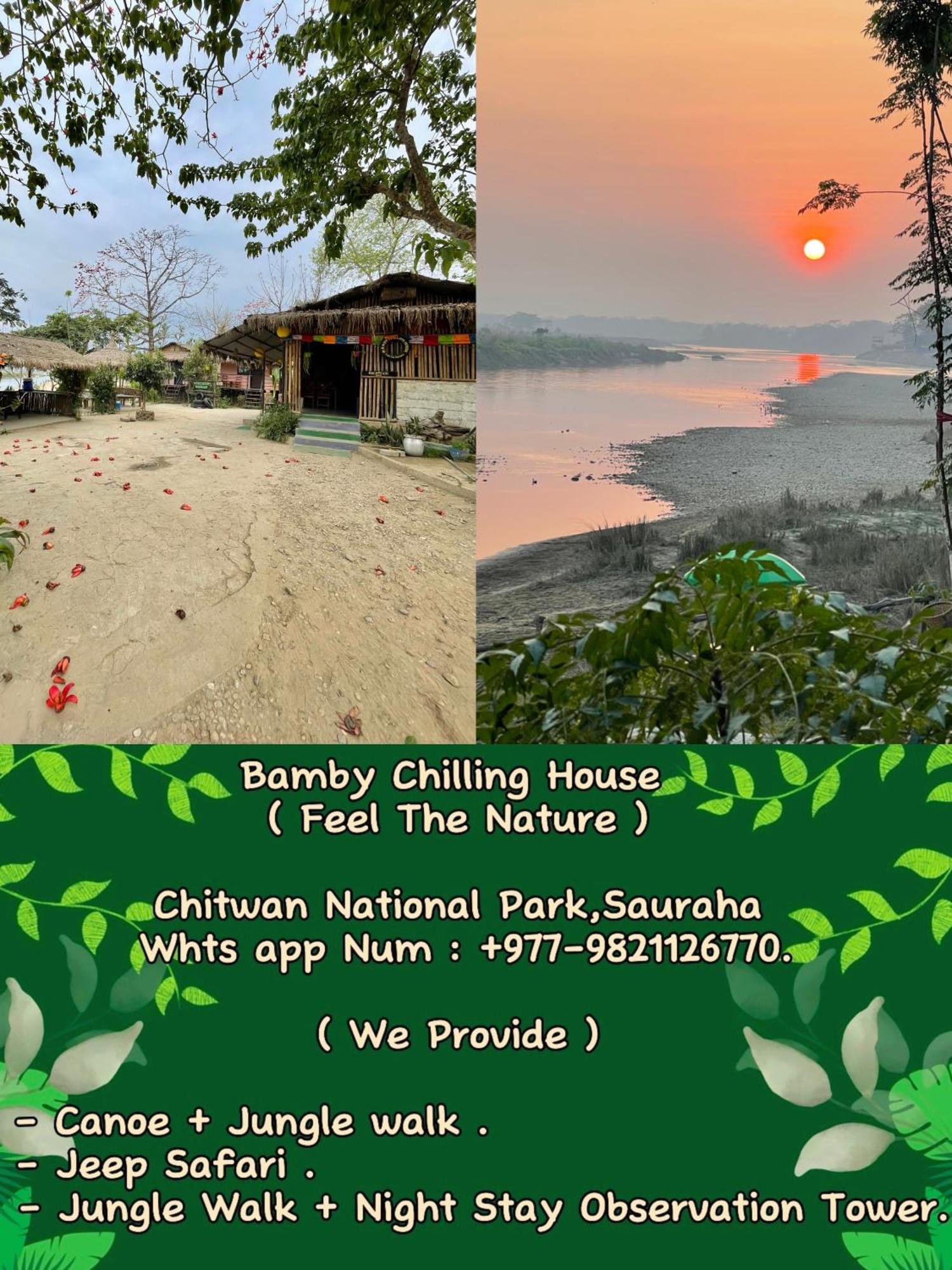 Bamby Chilling House - Feel The Nature Sauraha Zewnętrze zdjęcie